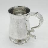 Newcastle George II Sterling Silver Large Baluster Whistle Tankard Antique 1757 John Langlands
