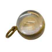 George III Gilt Metal & Rock Crystal Ball Form Mourning Locket Antique c1790s