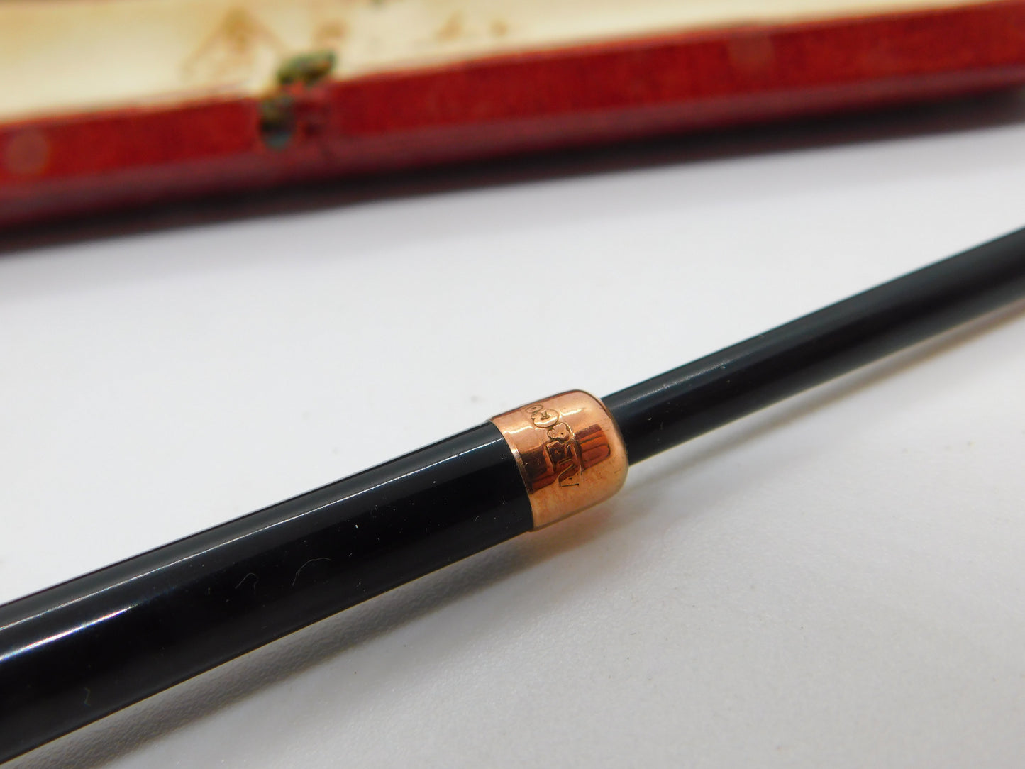 9ct Gold Mounted Black Bakelite Long Cigarette Holder Antique 1924 Birmingham