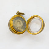 George III Gilt Metal & Rock Crystal Ball Form Mourning Locket Antique c1790s
