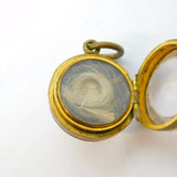 George III Gilt Metal & Rock Crystal Ball Form Mourning Locket Antique c1790s