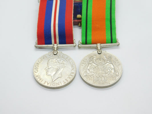 Pair Of WWII Service Medals Defence Medal & British Army Service Medal c1945