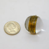 George III Gilt Metal & Rock Crystal Ball Form Mourning Locket Antique c1790s