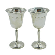Pair of Sterling Silver Liqueur Goblets Vintage 1957 Birmingham