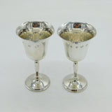 Pair of Sterling Silver Liqueur Goblets Vintage 1957 Birmingham