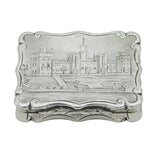 Victorian Sterling Silver Windsor Castle Vinaigrette Antique 1851 Birmingham