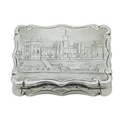 Victorian Sterling Silver Windsor Castle Vinaigrette Antique 1851 Birmingham
