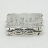 Victorian Sterling Silver Windsor Castle Vinaigrette Antique 1851 Birmingham