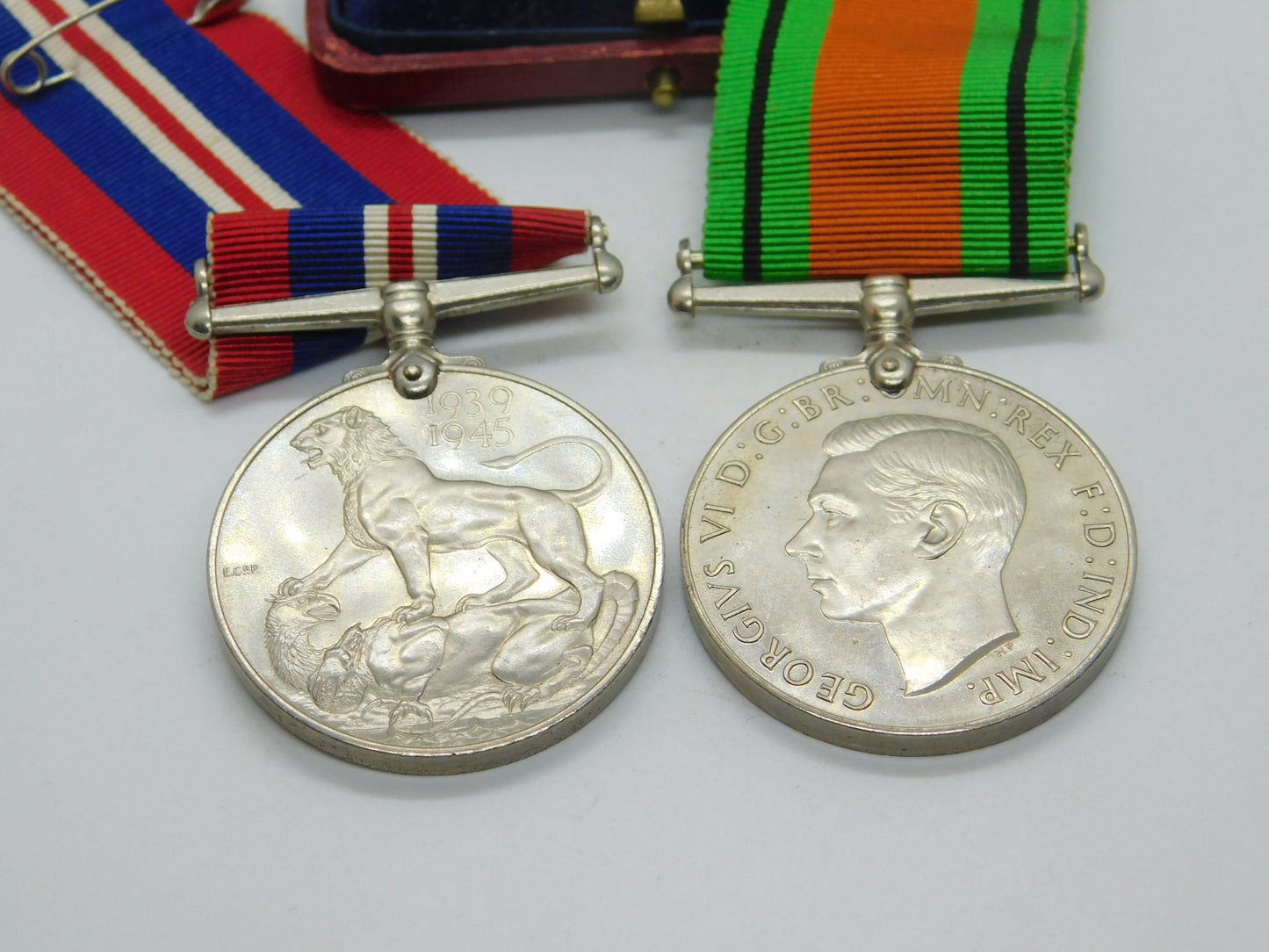 Pair Of WWII Service Medals Defence Medal & British Army Service Medal c1945