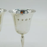 Pair of Sterling Silver Liqueur Goblets Vintage 1957 Birmingham