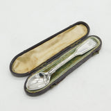 Boxed Georgian Sterling Silver Christening Spoon 1834 London Antique