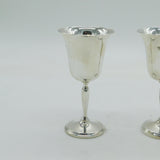 Pair of Sterling Silver Liqueur Goblets Vintage 1957 Birmingham