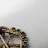 19th Century Marius Hammer .930 Silver Enamel Floral Drop Brooch Antique c1890