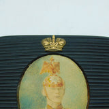 19th Century Prussian Reeded Hemacite & 14ct Gold Jewellery Box Antique