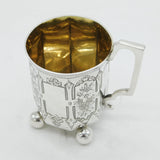 Victorian Sterling Silver Social History Presentation Mug Antique 1872 London