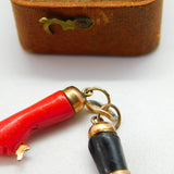 Rolled Gold & Early Bakelite Georgian Style Figa Hands with Cross Pendant c1920