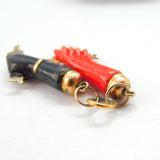 Rolled Gold & Early Bakelite Georgian Style Figa Hands with Cross Pendant c1920