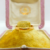 22ct Yellow Gold Wedding Band Ring Antique c1920 Art Deco Size N UK