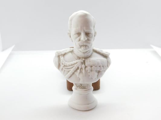 Victorian Miniature Porcelain Bust of Field Marshal Frederick Roberts c1900