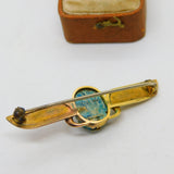 Egyptian 12ct Yellow Gold Winged Scarab Beetle Brooch Antique c1930 Art Deco