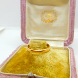 22ct Yellow Gold Wedding Band Ring Antique c1920 Art Deco Size N UK