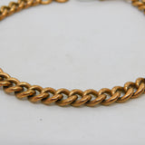 Victorian 9ct Rose Gold Albert Watch Chain Curb Bracelet c1900 Antique 8.2"