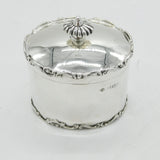 Edwardian Sterling Silver Floral Pattern Tea Caddy Antique 1902 London
