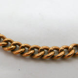 Victorian 9ct Rose Gold Albert Watch Chain Curb Bracelet c1900 Antique 8.2"
