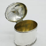 Edwardian Sterling Silver Floral Pattern Tea Caddy Antique 1902 London