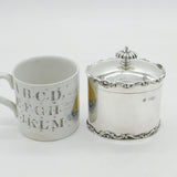 Edwardian Sterling Silver Floral Pattern Tea Caddy Antique 1902 London