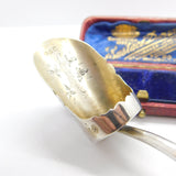 Edwardian Sterling Silver Gilt & Mother of Pearl Sugar Scoop Antique 1909 Chester