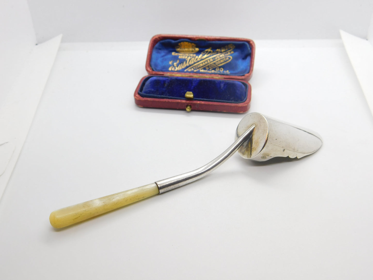 Edwardian Sterling Silver Gilt & Mother of Pearl Sugar Scoop Antique 1909 Chester