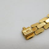 9ct Yellow Gold Honeycomb Link Bracelet Vintage c1990 London Import 19cm