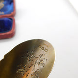 Edwardian Sterling Silver Gilt & Mother of Pearl Sugar Scoop Antique 1909 Chester