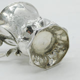 Victorian Sterling Silver Floral Pattern Christening Mug Antique 1843 Sheffield