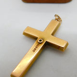 Edwardian 9ct Yellow Gold Corpus Christi Cross Pendant Antique c1910