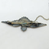 WWII Sterling Silver RAF Wings Sweetheart Brooch Pin Antique c1940