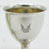 George III Pair of Sterling Silver Crested Egg Cups Antique c1780 Provincial