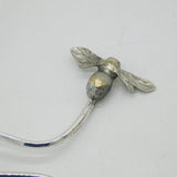 Scottish Studio Sterling Silver Bee Form Honey Spoon Vintage Edinburgh