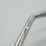 Studio Sterling Silver Poppy Pattern Arts & Crafts Planished Spoon Vintage 1988 London