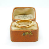 9ct Yellow Gold Wedding Band Ring Vintage c1990 London Size M 1/2 UK
