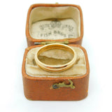 9ct Yellow Gold Wedding Band Ring Vintage c1990 London Size M 1/2 UK