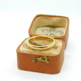 9ct Yellow Gold Wedding Band Ring Vintage c1990 London Size M 1/2 UK
