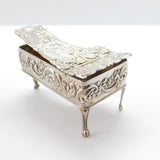 Sterling Silver Miniature Dolls House Grand Piano Ornament 1969 Birmingham
