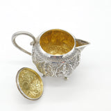 Indian Kutch Sterling Silver Elephant & God Form Bullet Teapot Antique c1880
