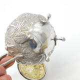 Indian Kutch Sterling Silver Elephant & God Form Bullet Teapot Antique c1880