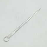 Victorian Sterling Silver Crested Meat Skewer Antique 1839 London Mary Chawner