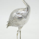 Scottish Sterling Silver Standing Stork Bird Figurine Antique 1938 Edinburgh