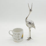 Scottish Sterling Silver Standing Stork Bird Figurine Antique 1938 Edinburgh