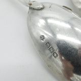 Victorian Pair of Sterling Silver Salad Servers 1901 London Antique Hutton & Sons